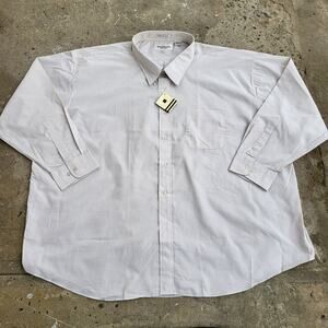 New Vintage Big Man Shirt Size 22 Off White Long Sleeve Button Up Formal Work